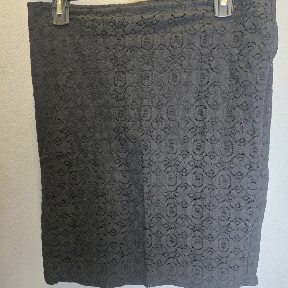New York & Company Black Lace Pencil Skirt